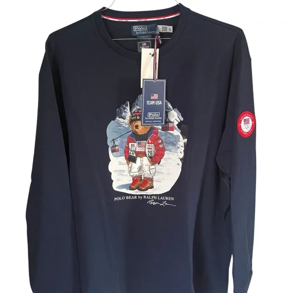 Polo Ralph Lauren Men’s 2026 Team USA POLO Bear L/S Size XL NWT - Picture 5 of 6